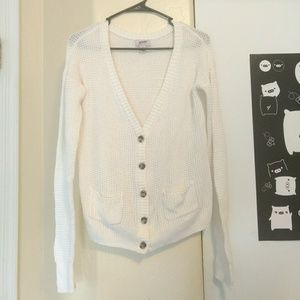White Button-up Cardigan